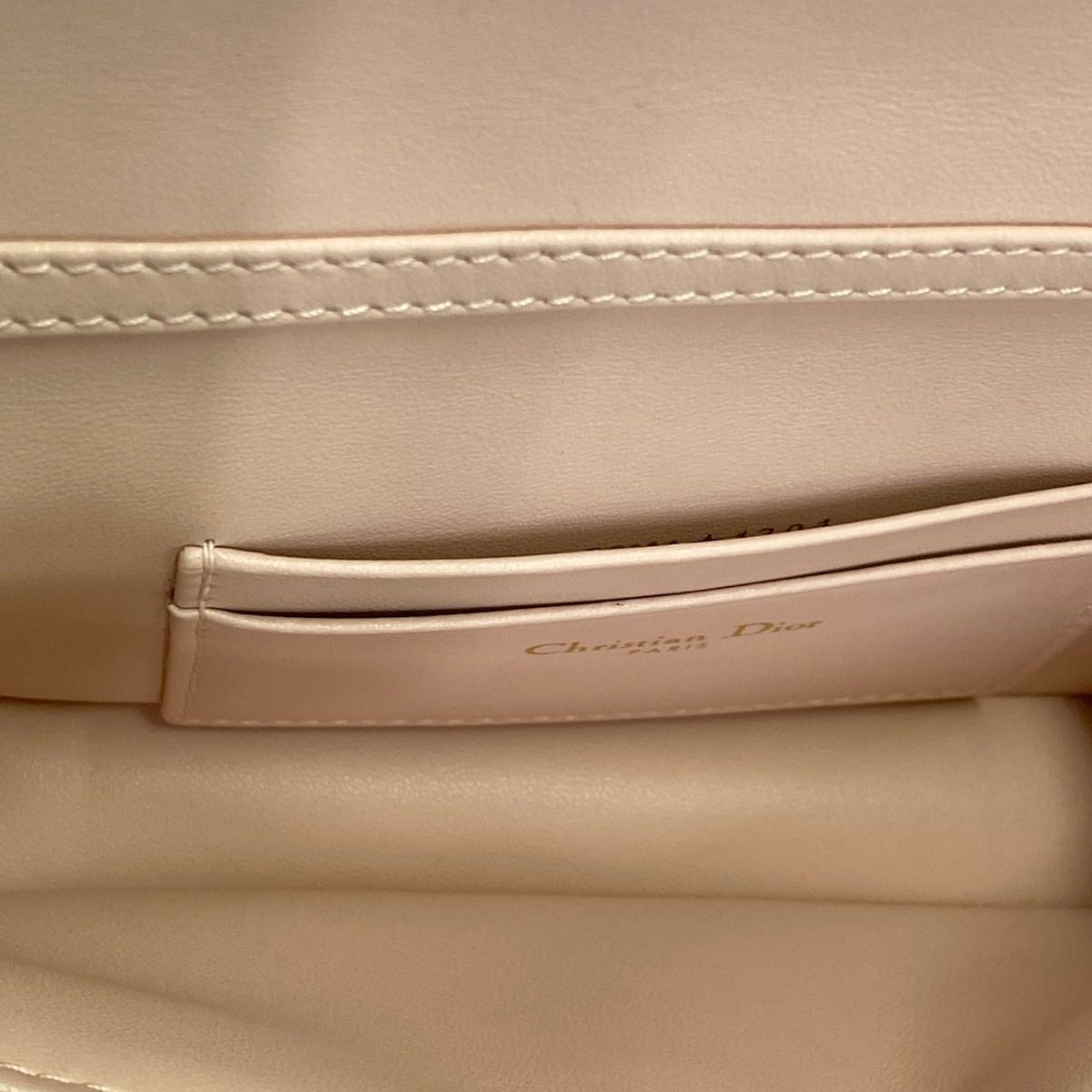Dior Shoulder Bag My Talk Phone Pink Beige Leather — view 7