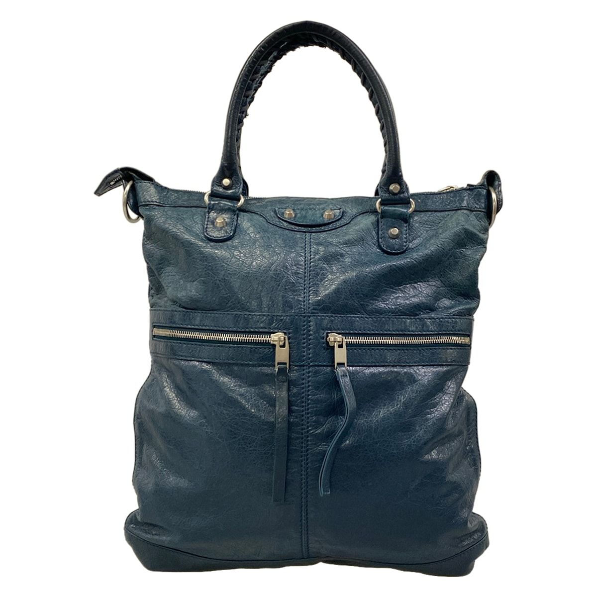 Balenciaga Handbag Classic Square Blue Leather