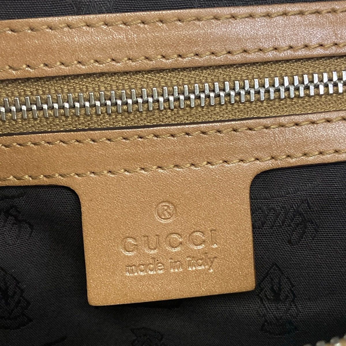 Gucci Shoulder Bag GG Twins Beige Dark Brown Leather — view 8