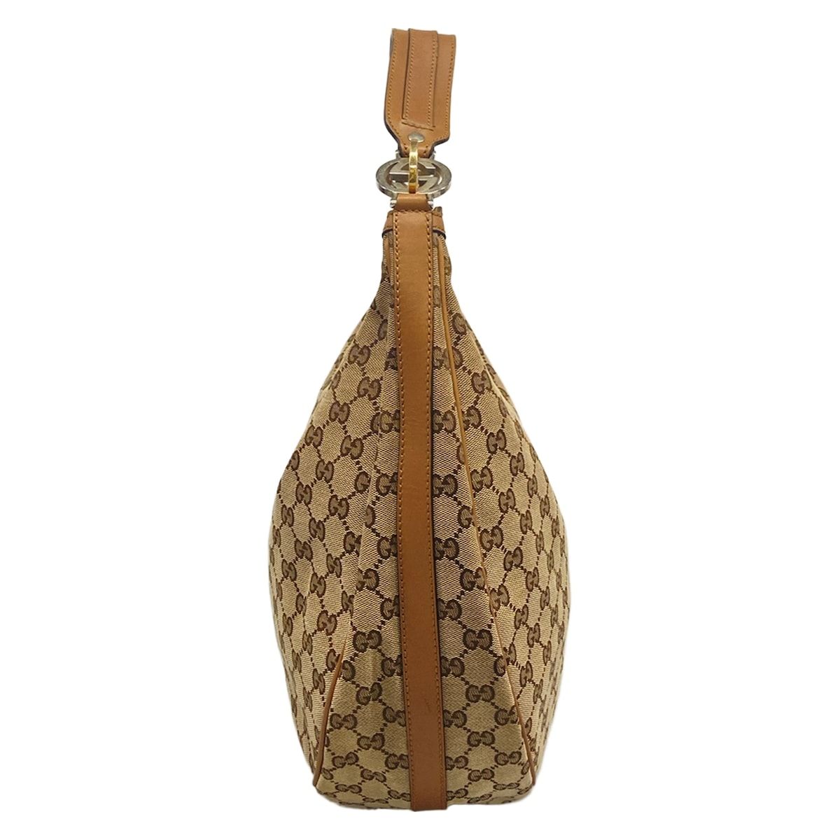 Gucci Shoulder Bag GG Twins Beige Dark Brown Leather — view 2