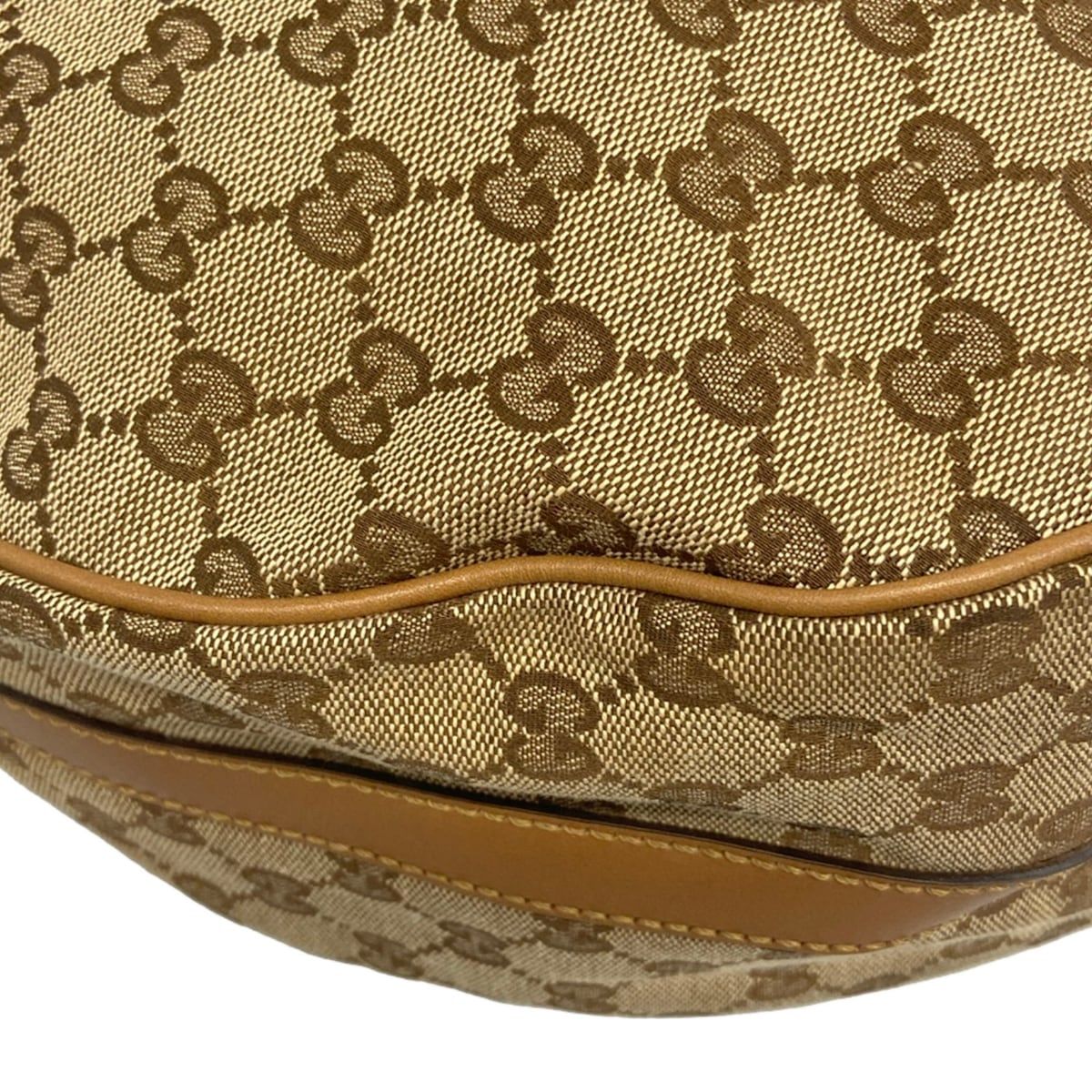 Gucci Shoulder Bag GG Twins Beige Dark Brown Leather — view 6