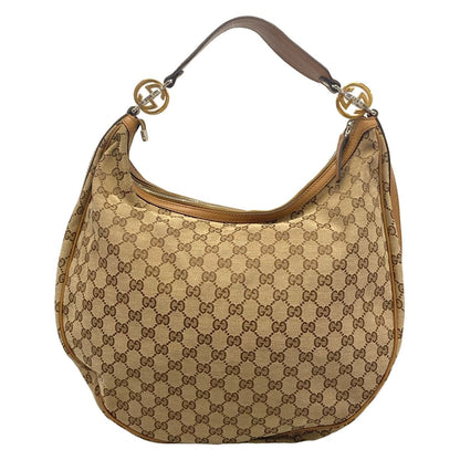 Gucci Shoulder Bag GG Twins Beige Dark Brown Leather — view 3