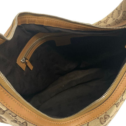 Gucci Shoulder Bag GG Twins Beige Dark Brown Leather — view 7