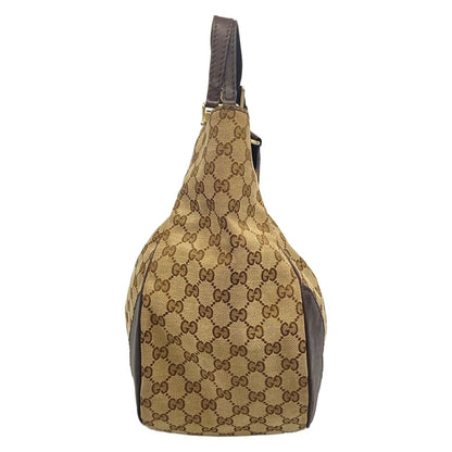 Gucci Tote Bag GG Pattern Charlotte Beige Dark Brown Leather — view 4