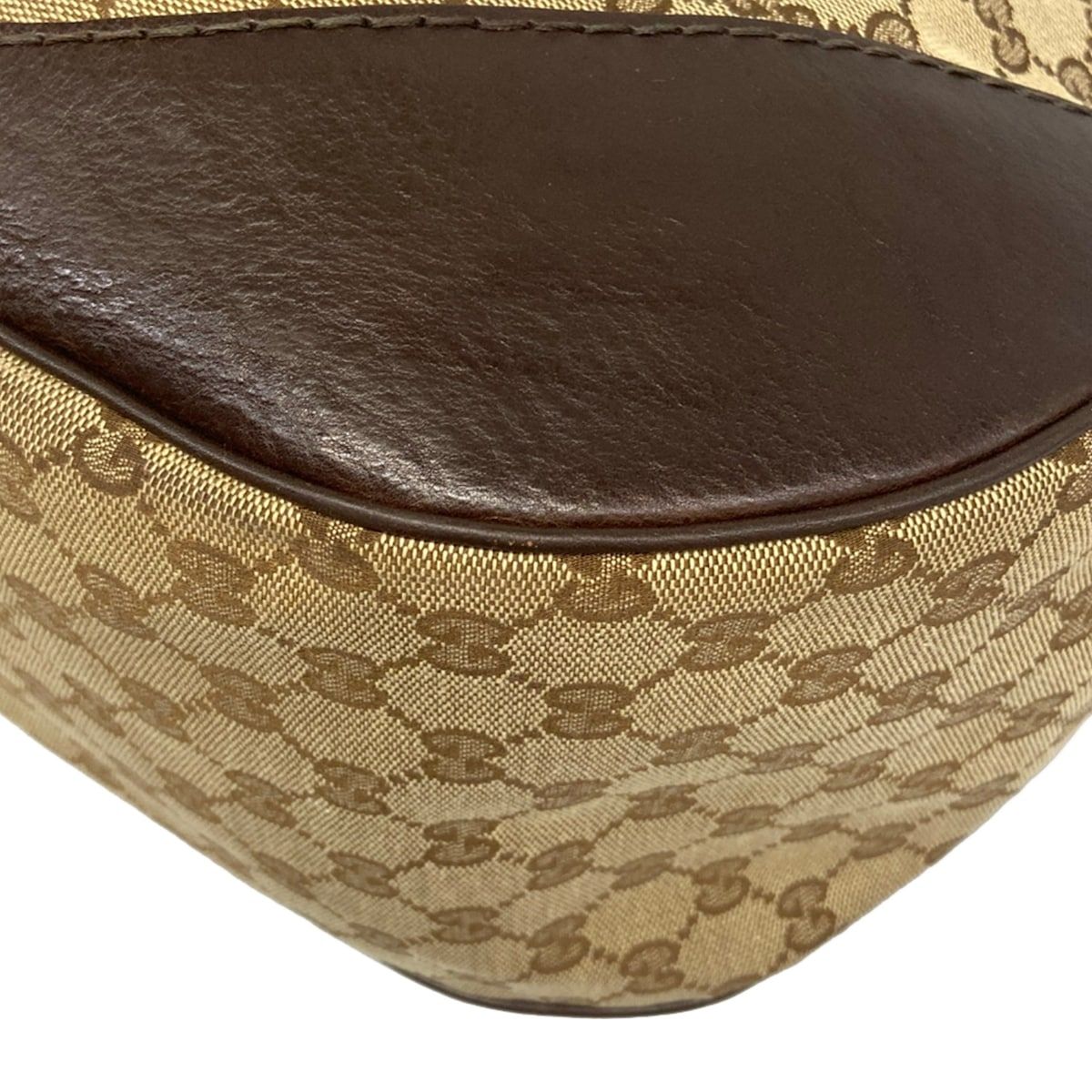 Gucci Tote Bag GG Pattern Charlotte Beige Dark Brown Leather — view 6