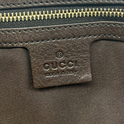 Gucci Tote Bag GG Pattern Charlotte Beige Dark Brown Leather — view 8