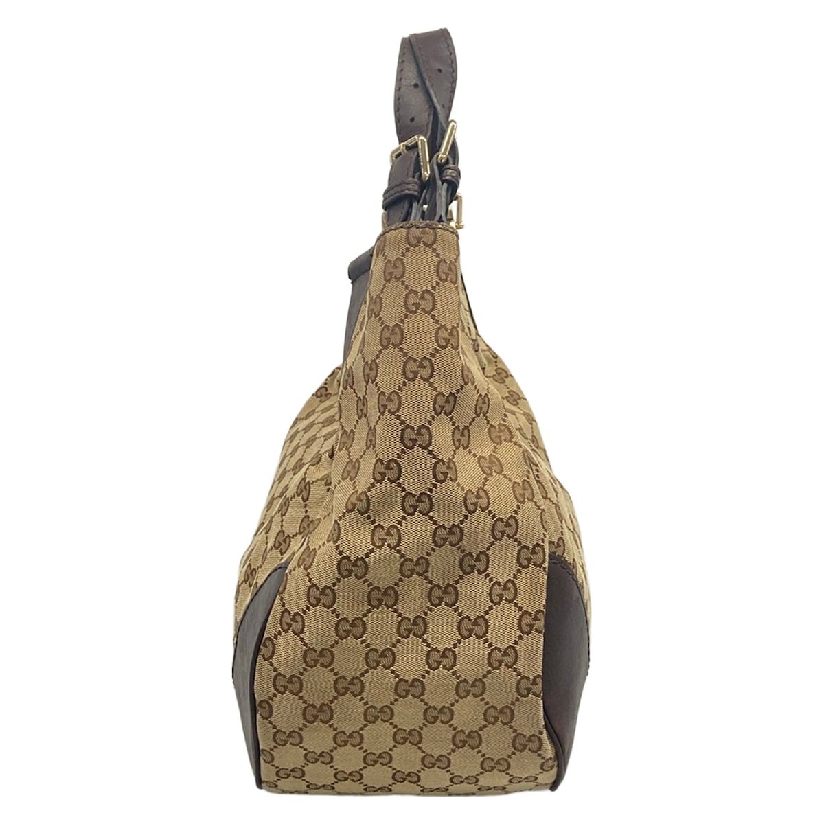 Gucci Tote Bag GG Pattern Charlotte Beige Dark Brown Leather — view 2