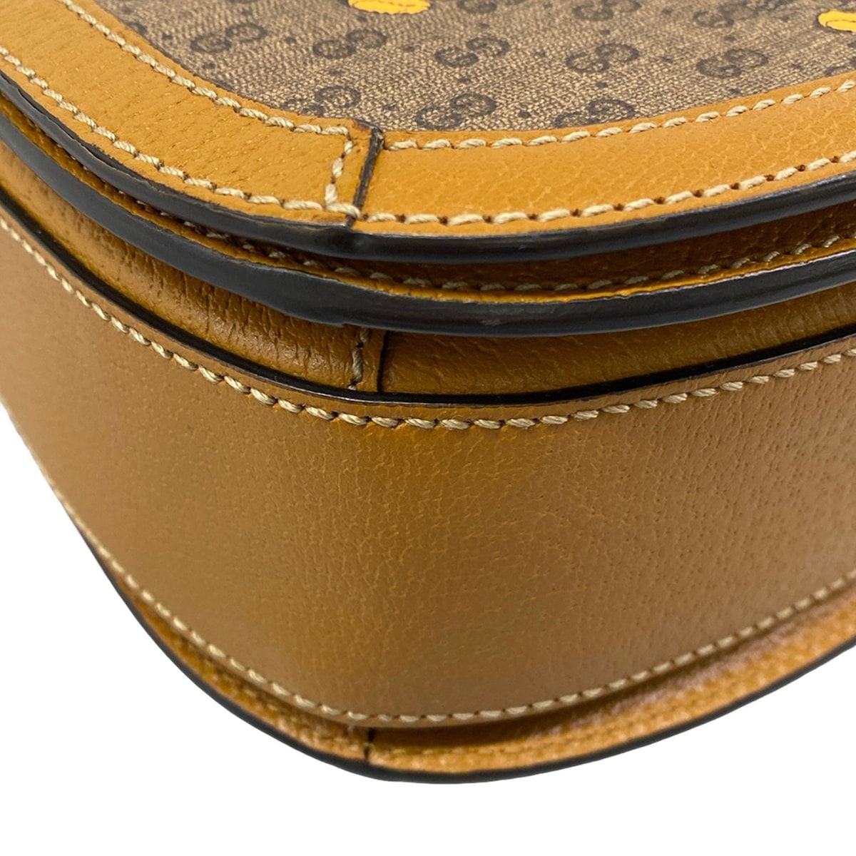 Gucci Shoulder Bag GG Supreme Dark Brown Disney Mickey Mouse Leather — view 6