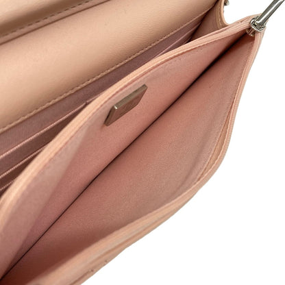 Chanel Wallet Quilted Light Pink Chain Metal Silver Rhinestone Star Shoulder Bag — view 5