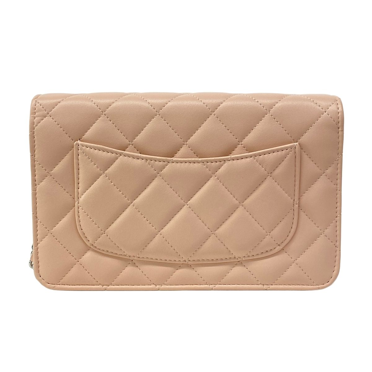 Chanel Wallet Quilted Light Pink Chain Metal Silver Rhinestone Star Shoulder Bag — view 2