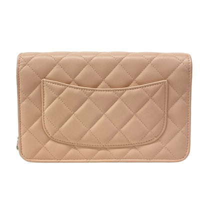 Chanel Wallet Quilted Light Pink Chain Metal Silver Rhinestone Star Shoulder Bag — view 2