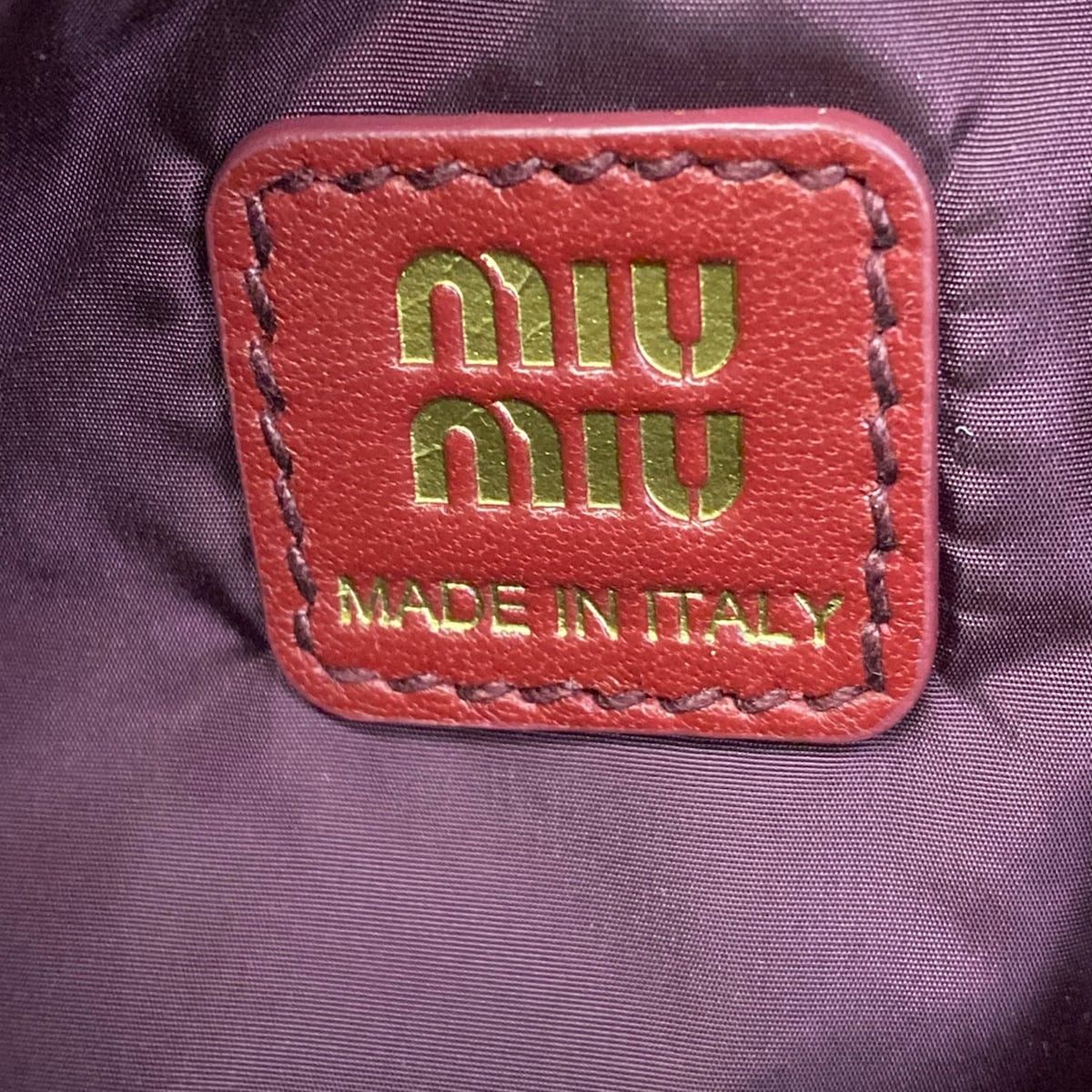 Miu Miu Shoulder Bag Bordeaux Mini Re-Nylon — view 8