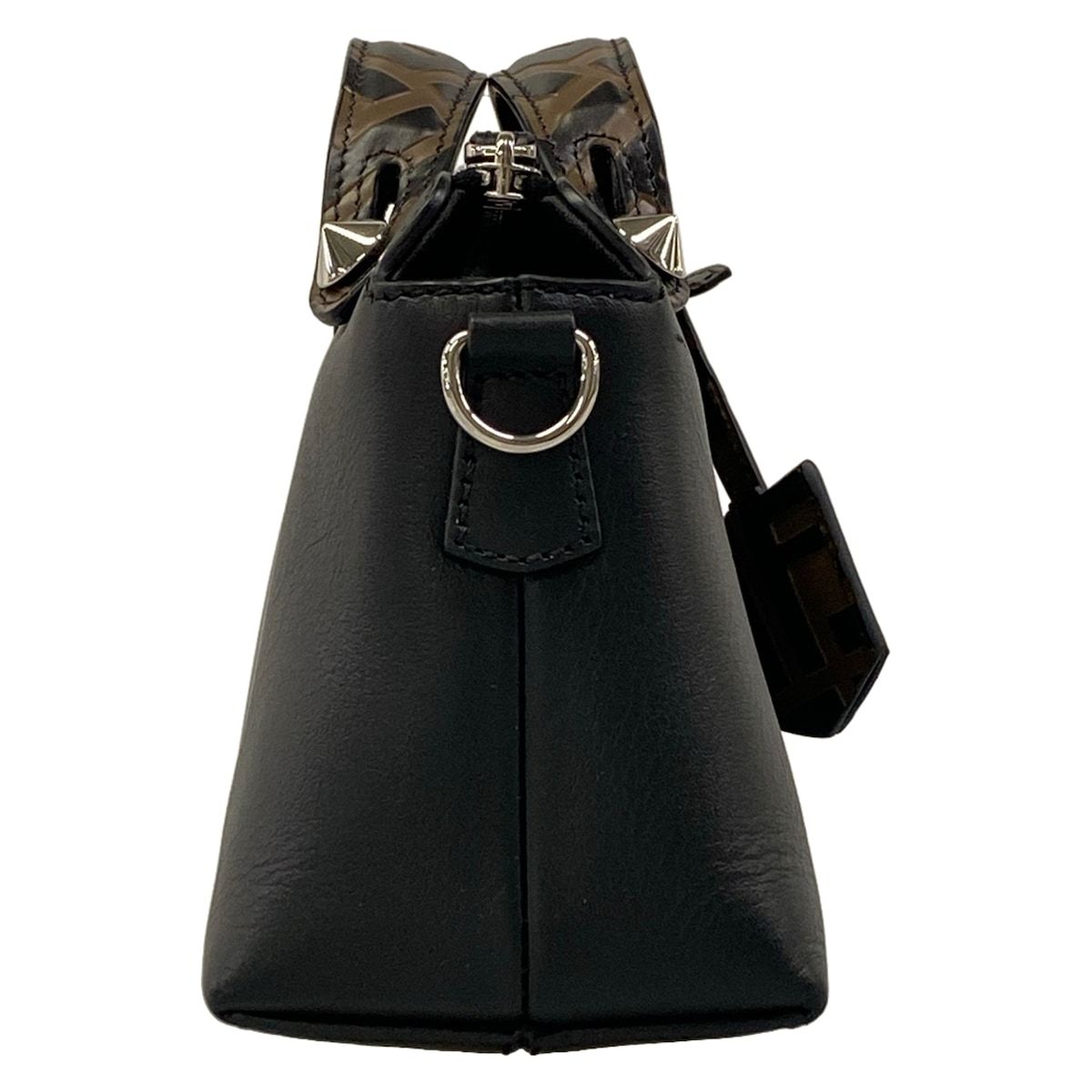 Fendi Handbag Mini by the Way Black Dark Brown Bag Leather — view 2