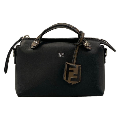 Fendi Handbag Mini by the Way Black Dark Brown Bag Leather