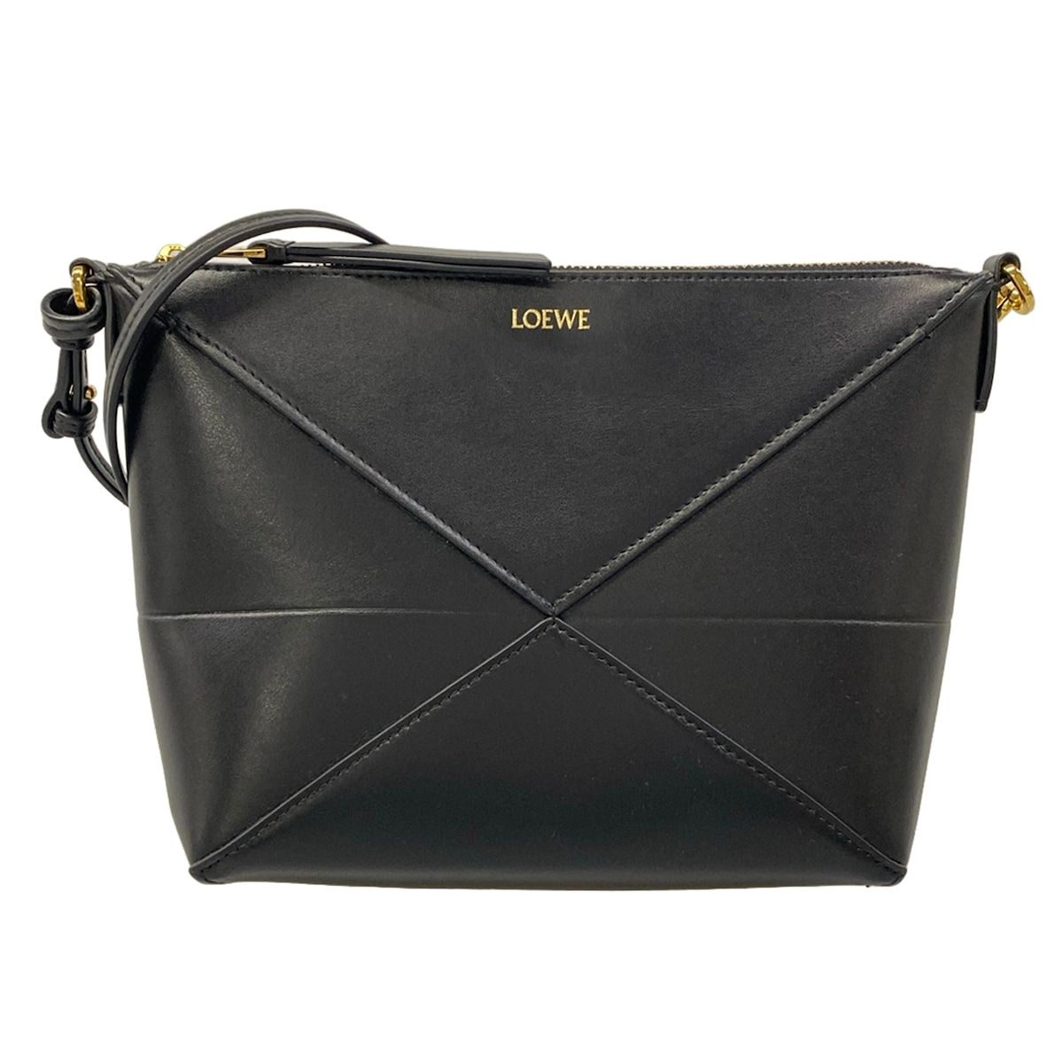 Loewe Shoulder Bag Puzzle Fold Pouch Black