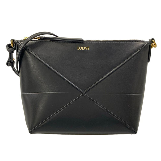 Loewe Shoulder Bag Puzzle Fold Pouch Black