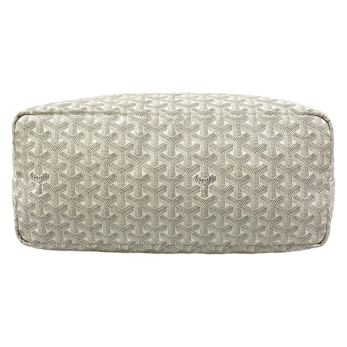 Goyard Tote Bag Saint Louis PM White Gray Light Leather — view 5