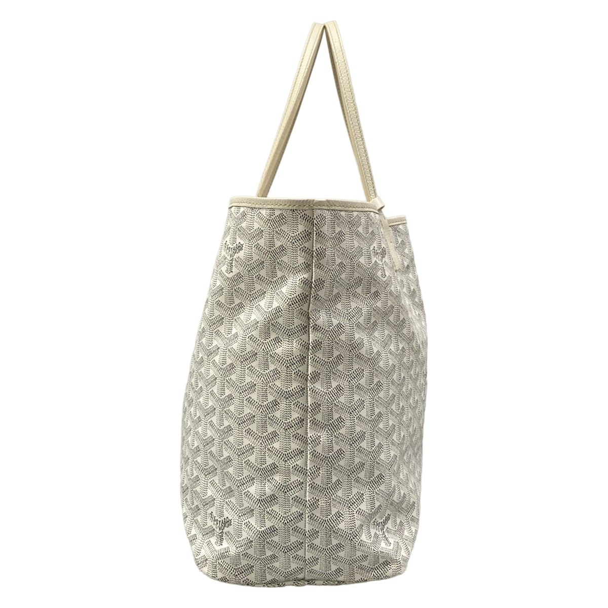 Goyard Tote Bag Saint Louis PM White Gray Light Leather — view 4