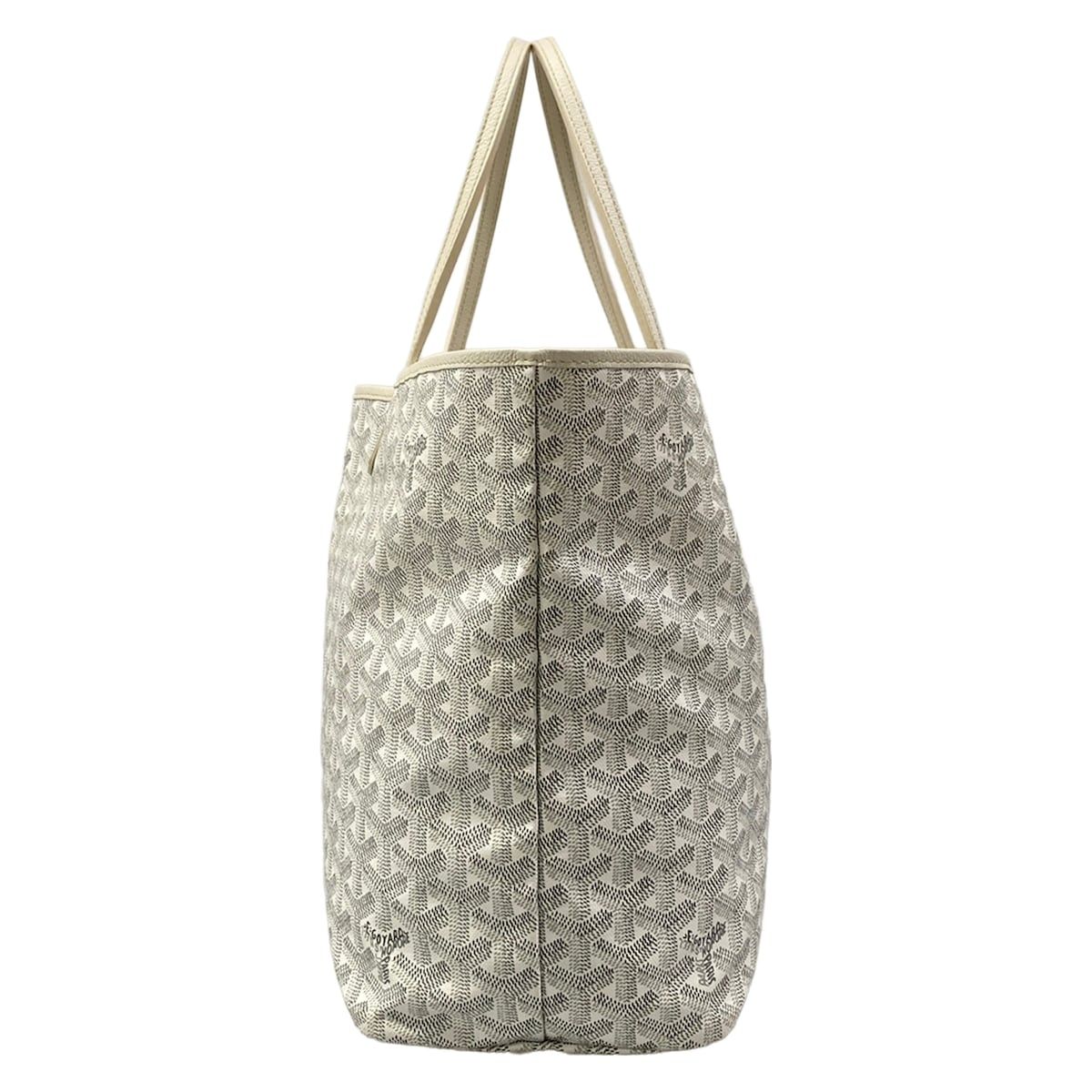 Goyard Tote Bag Saint Louis PM White Gray Light Leather — view 2