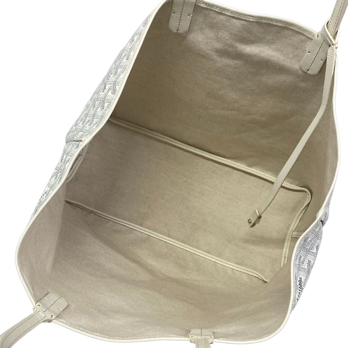 Goyard Tote Bag Saint Louis PM White Gray Light Leather — view 7