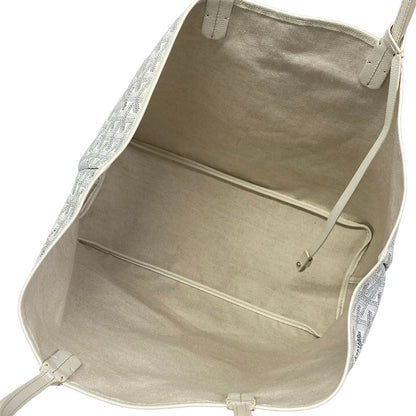 Goyard Tote Bag Saint Louis PM White Gray Light Leather — view 7