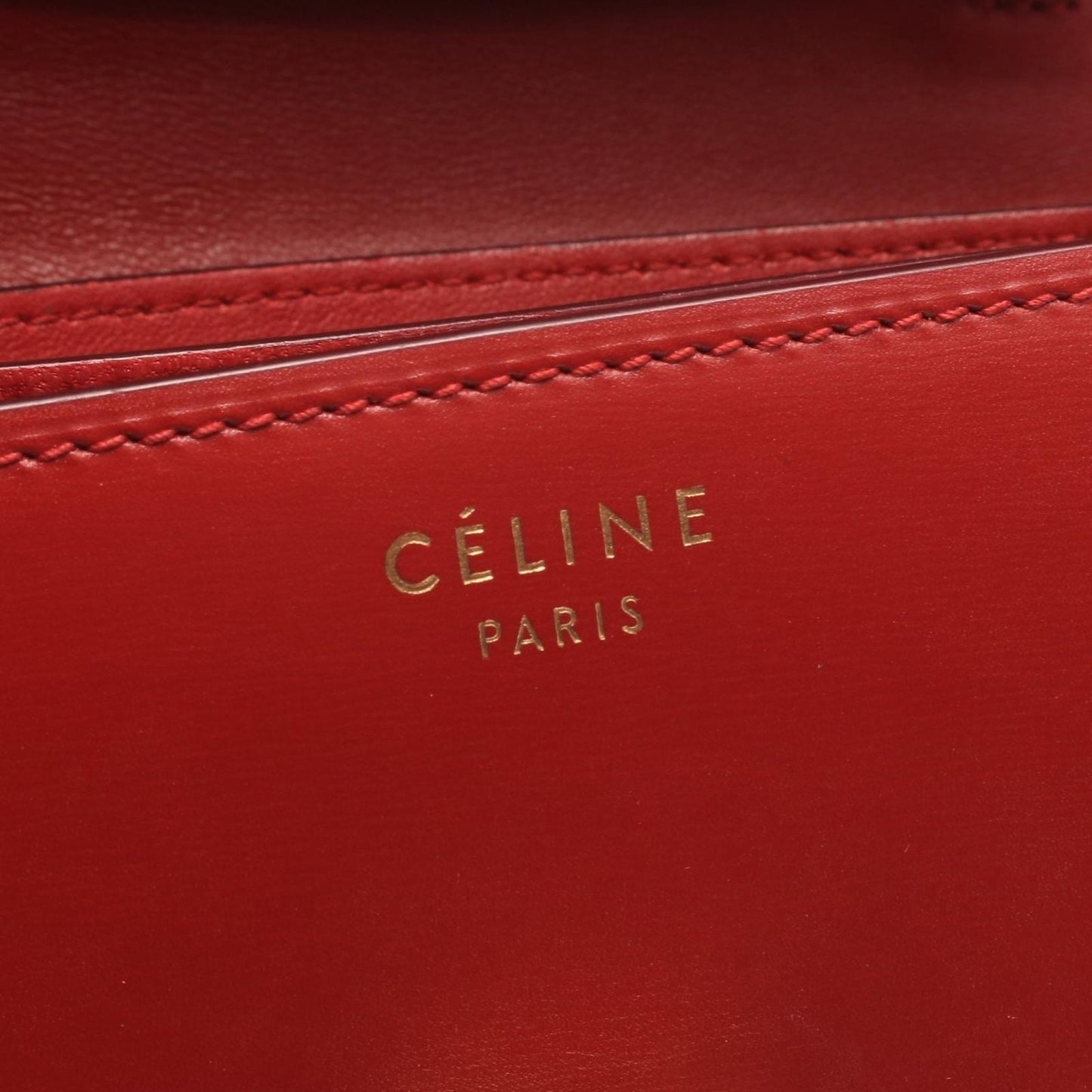 Celine Shoulder Bag Classic Small Red Leather — view 4