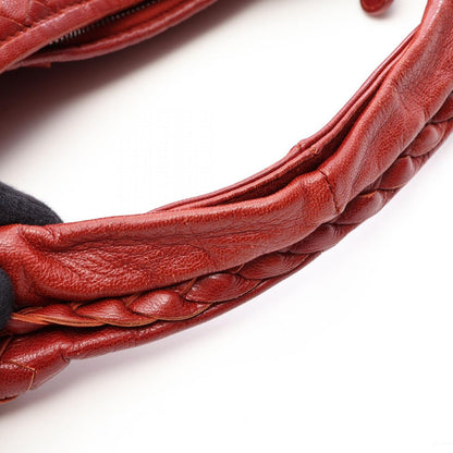 Bottega Veneta Intrecciato Red Leather Shoulder Bag — view 5