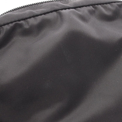 Prada Pouch Black Nylon Saffiano Leather Metal Applique — view 6