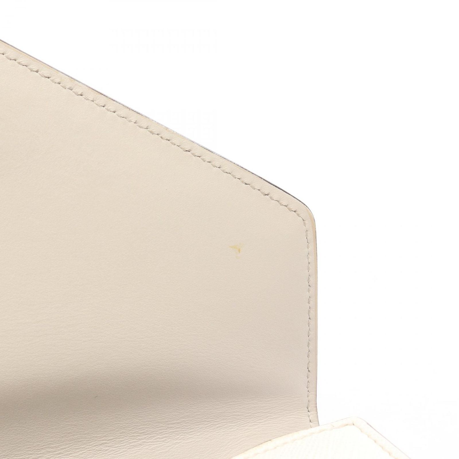 Prada Shoulder Bag White Saffiano Leather Triangle Logo Chain — view 5
