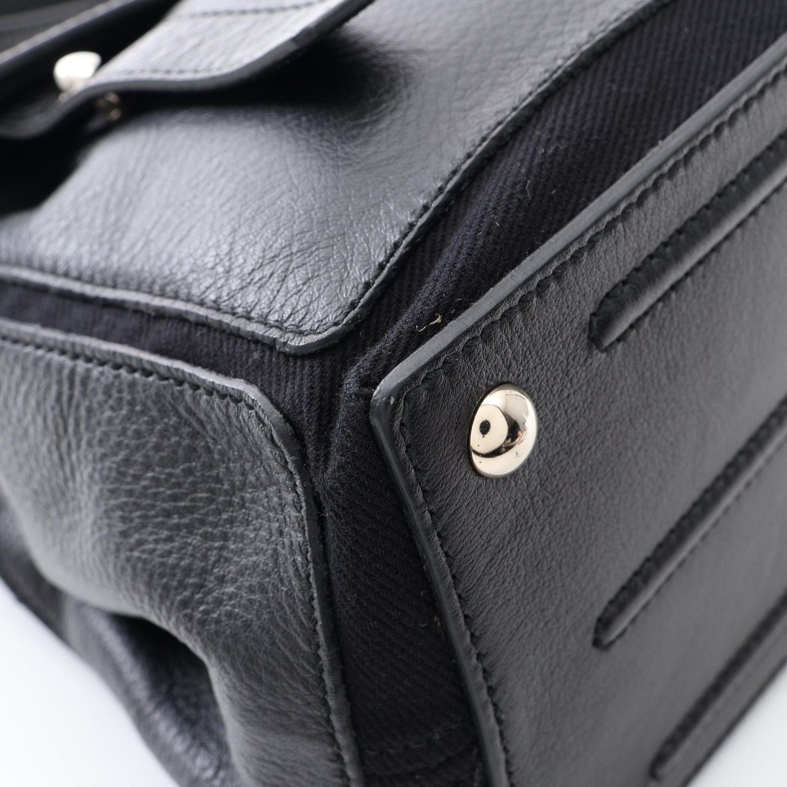 Saint Laurent Handbag Muse Two Mini 2-Way Black Leather Small — view 7
