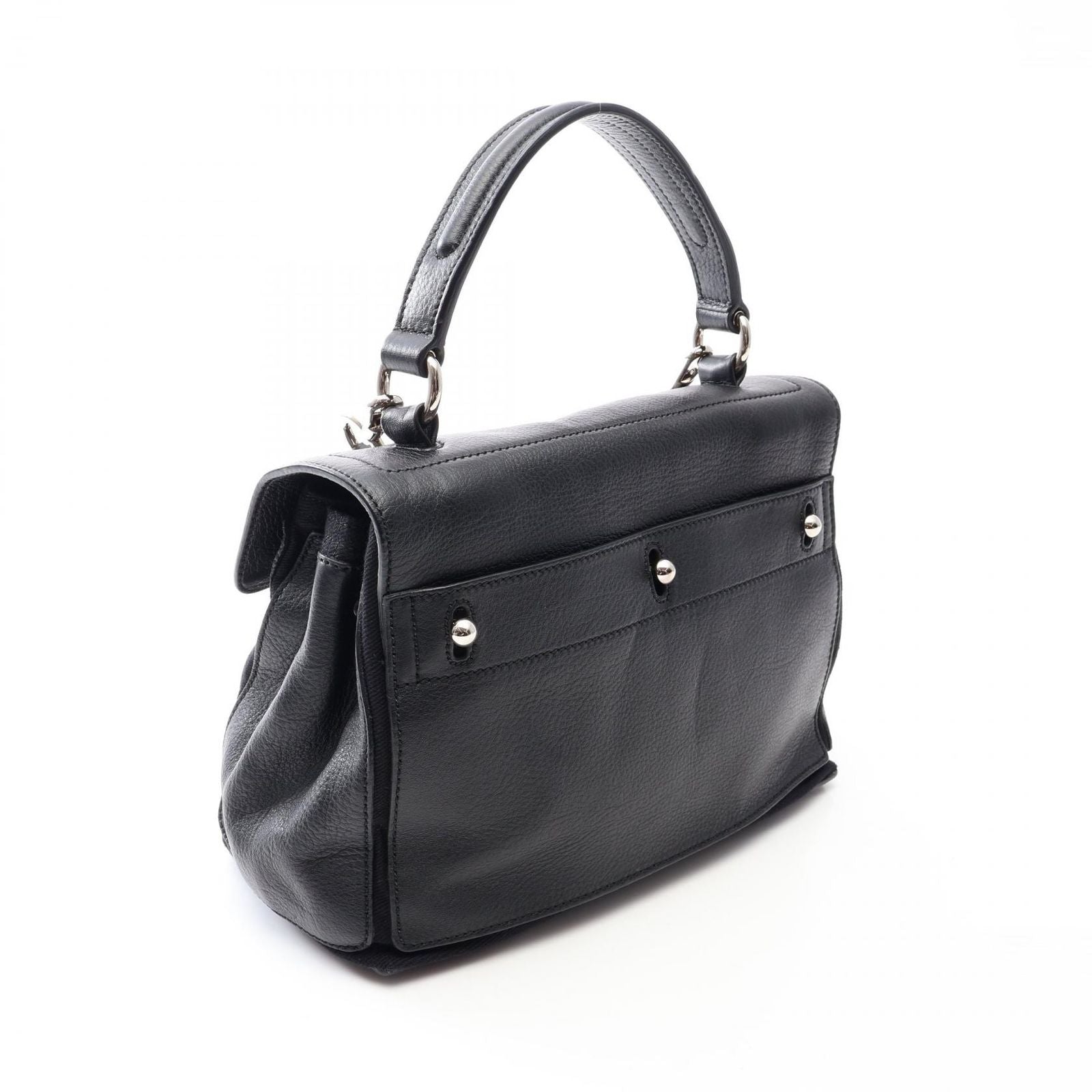 Saint Laurent Handbag Muse Two Mini 2-Way Black Leather Small — view 2