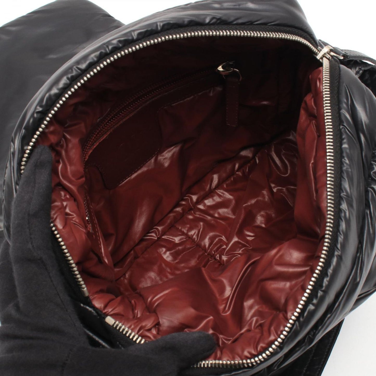 Chanel Shoulder Bag Coco Cocoon Small Messenger Black Nylon Leather — view 3