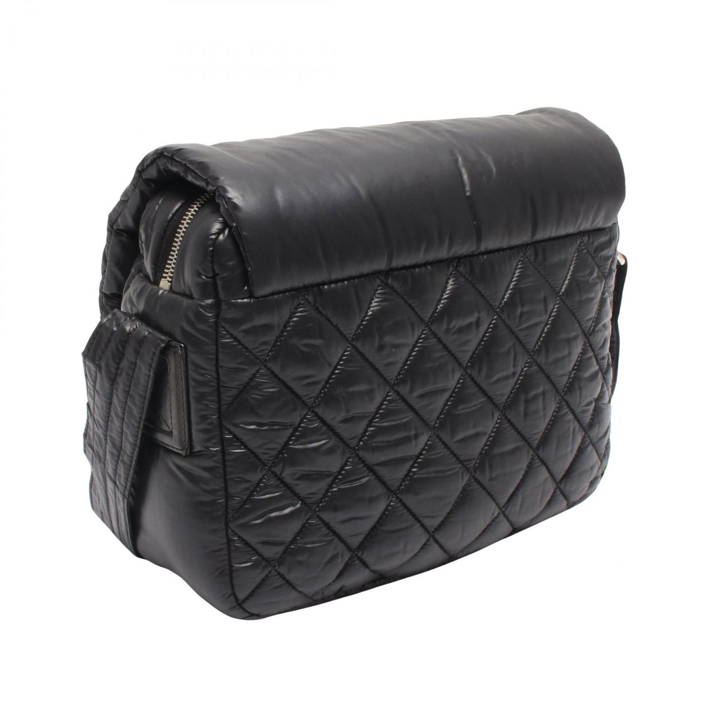 Chanel Shoulder Bag Coco Cocoon Small Messenger Black Nylon Leather — view 2
