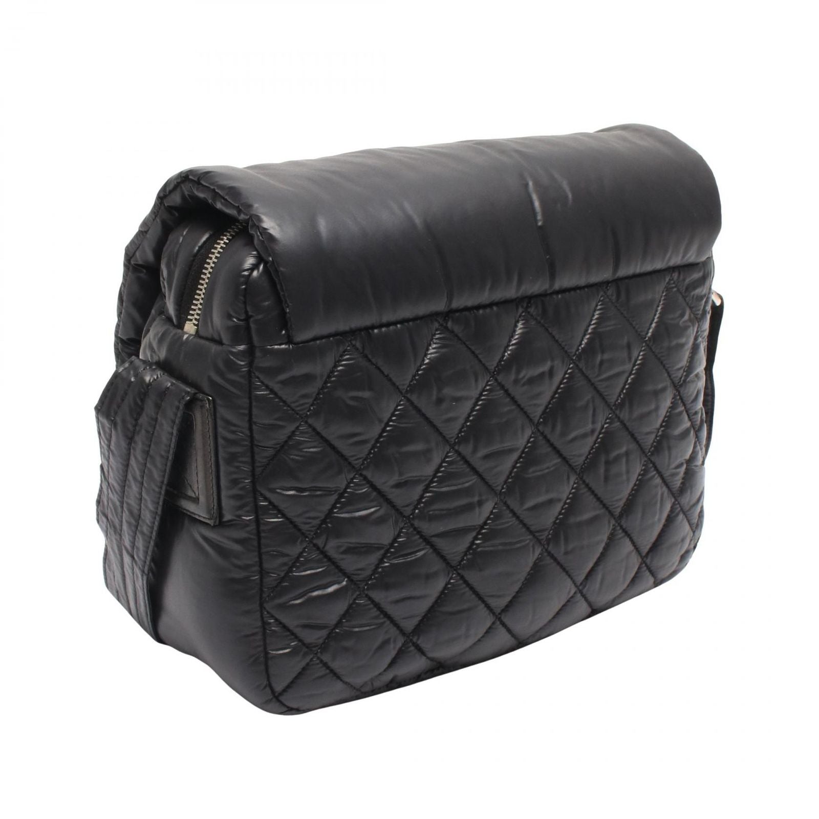 Chanel Shoulder Bag Coco Cocoon Small Messenger Black Nylon Leather — view 2
