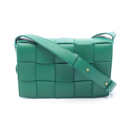 Bottega Veneta Shoulder Bag Cassette Green Lambskin