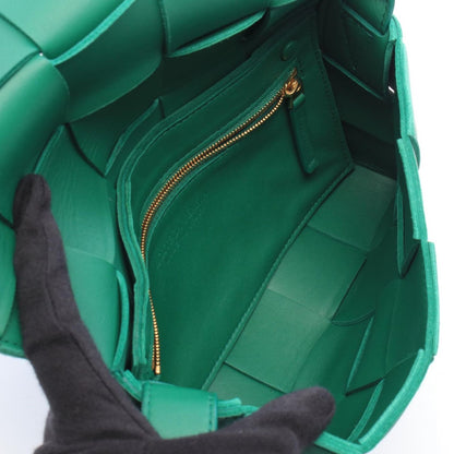 Bottega Veneta Shoulder Bag Cassette Green Lambskin — view 3
