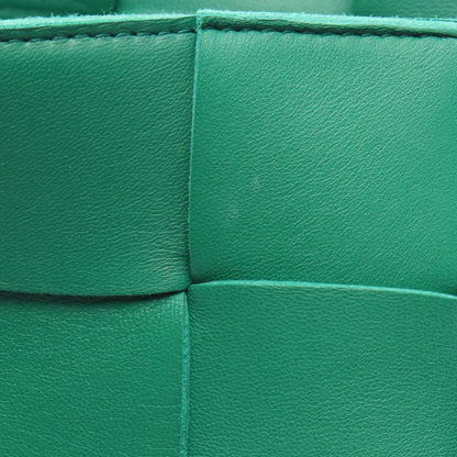 Bottega Veneta Shoulder Bag Cassette Green Lambskin — view 6