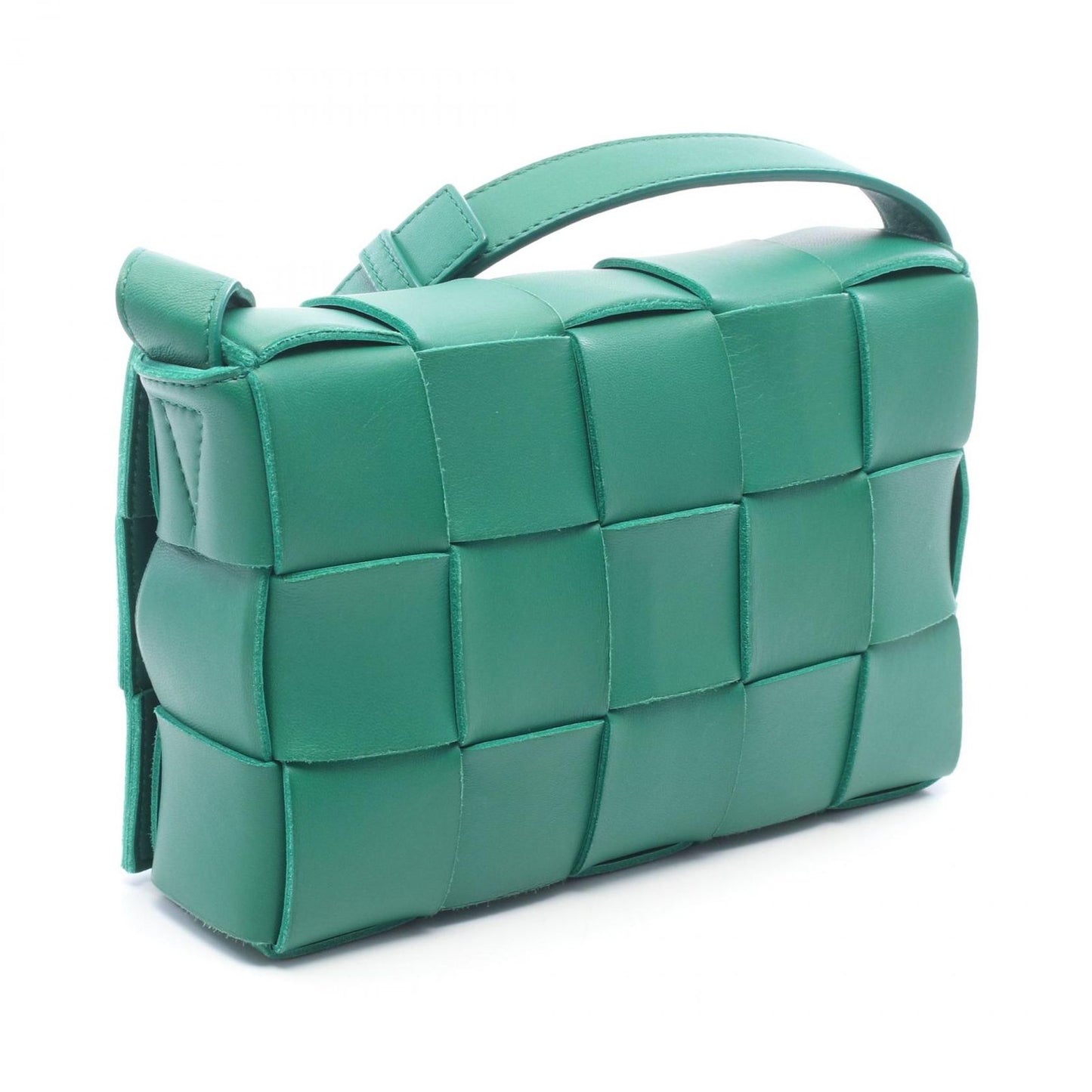 Bottega Veneta Shoulder Bag Cassette Green Lambskin — view 2