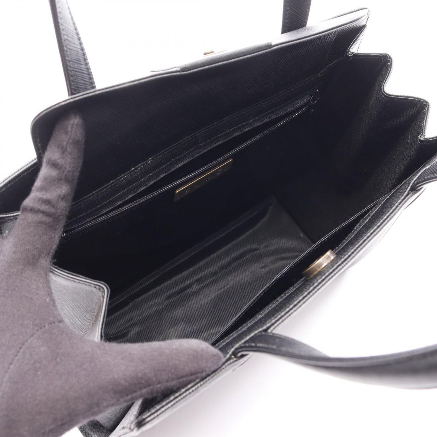 Saint Laurent Tote Bag Black Leather — view 3