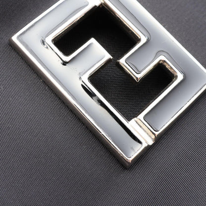 Fendi Shoulder Bag Zucca Black Nylon Leather FF Logo — view 8