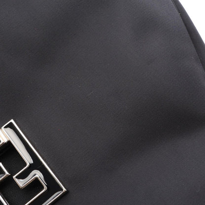 Fendi Shoulder Bag Zucca Black Nylon Leather FF Logo — view 5
