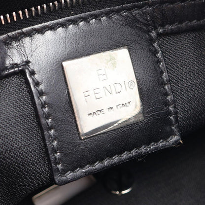 Fendi Shoulder Bag Zucca Black Nylon Leather FF Logo — view 4