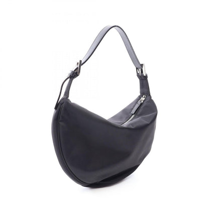 Fendi Shoulder Bag Zucca Black Nylon Leather FF Logo — view 2