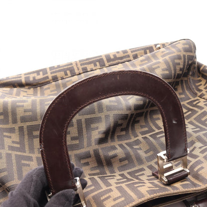 Fendi Tote Bag Zucca Brown Black Canvas Leather — view 7
