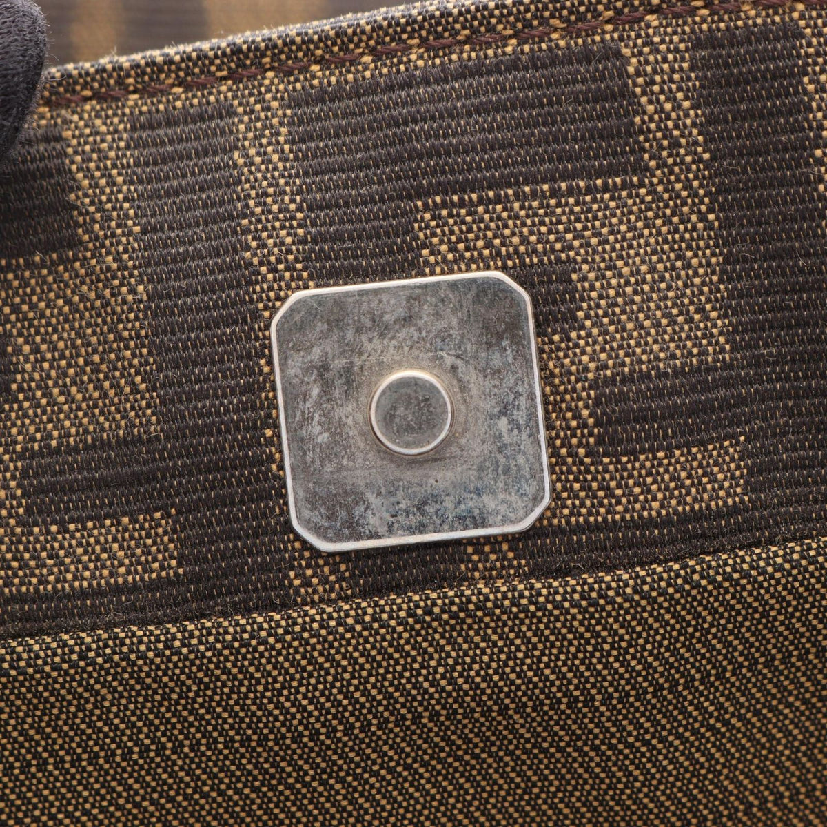 Fendi Tote Bag Zucca Brown Black Canvas Leather — view 6