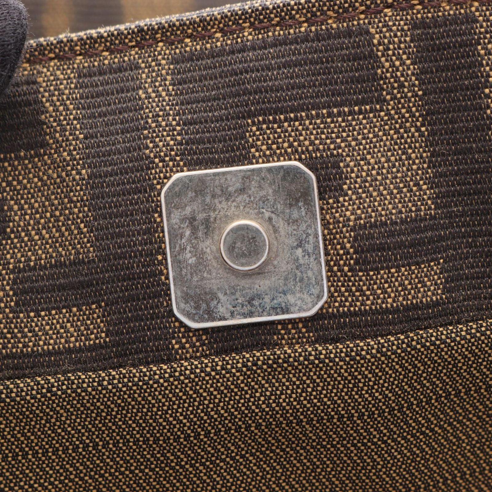 Fendi Tote Bag Zucca Brown Black Canvas Leather — view 6