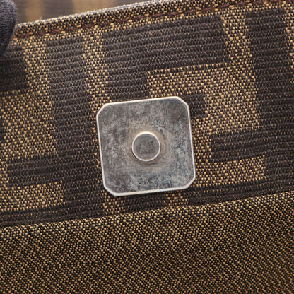 Fendi Tote Bag Zucca Brown Black Canvas Leather — view 6