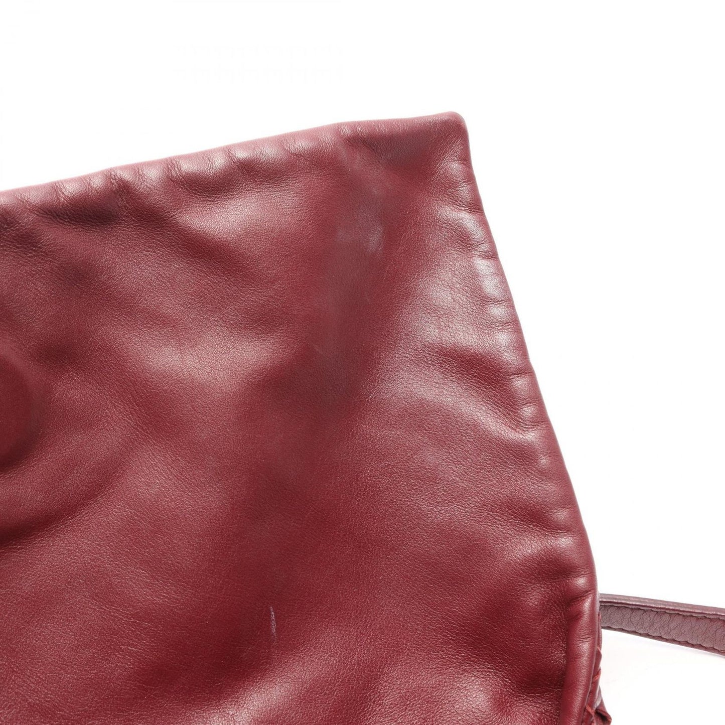 Bottega Veneta Shoulder Bag Intrecciato Burgundy Leather — view 8