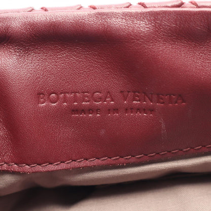 Bottega Veneta Shoulder Bag Intrecciato Burgundy Leather — view 4