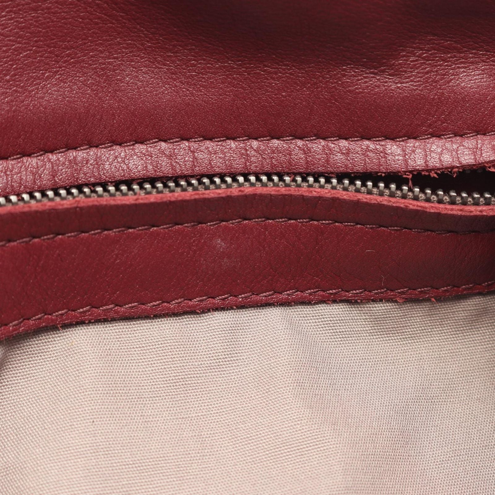 Bottega Veneta Shoulder Bag Intrecciato Burgundy Leather — view 5